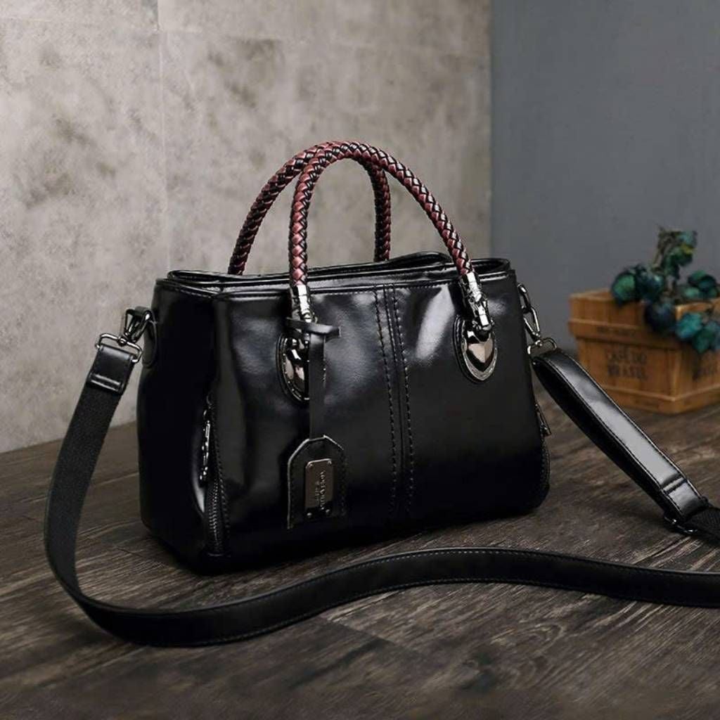  Túi Xách Nữ Da Bò Cao Cấp Quai Bện Thời Trang Sang Trọng BKFAVN-9471 