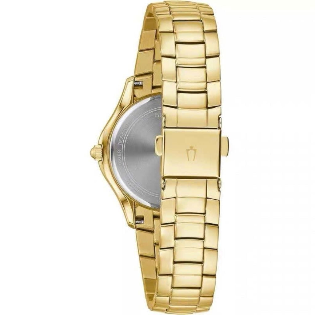  Đồng Hồ Nữ Bulova Mạ Vàng Cao Cấp Mặt Khảm Xà Cừ BKFAVN-9472 