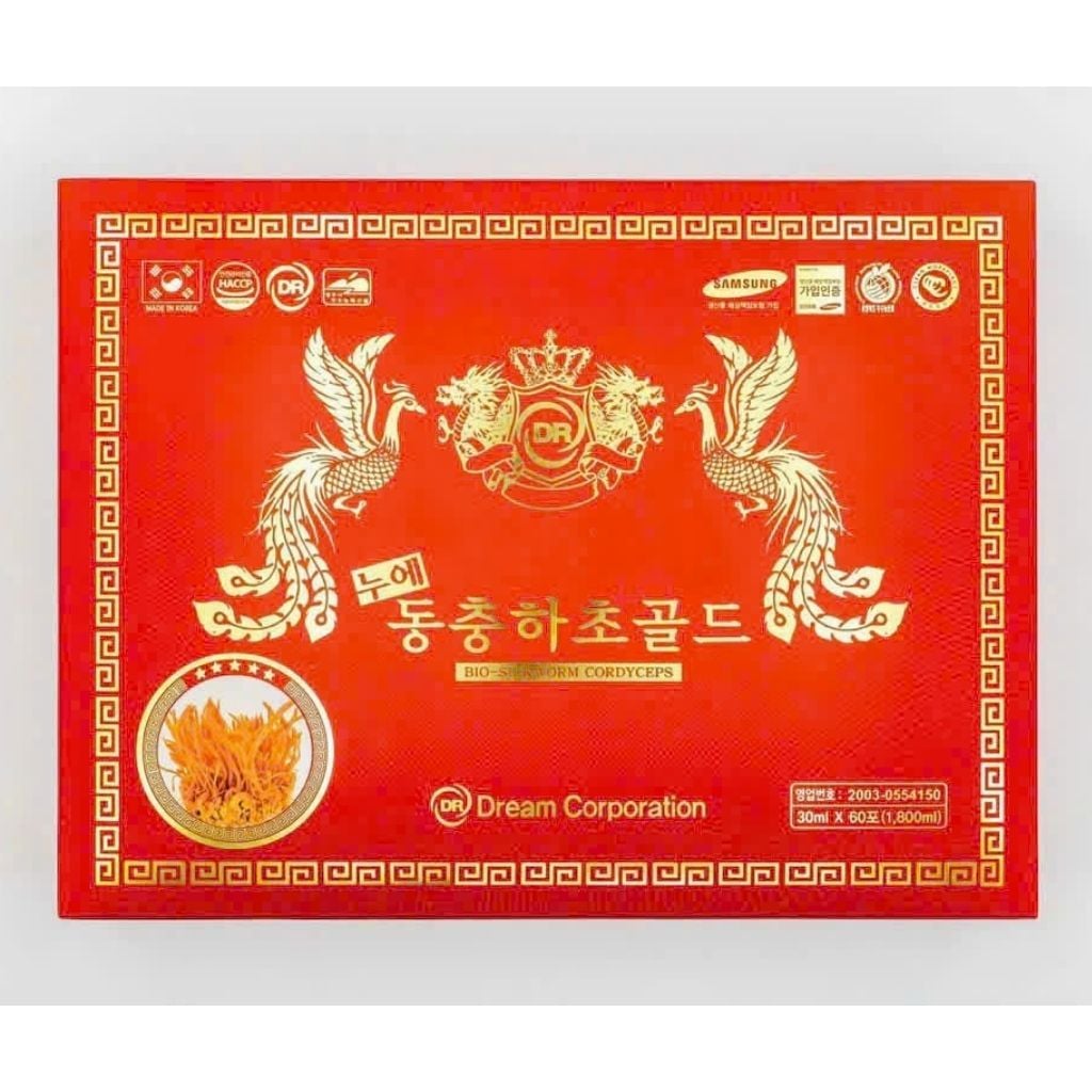  Nước Đông Trùng Hạ Thảo Dream Hộp Gỗ Đỏ 60 Gói BKHEKR-9235 