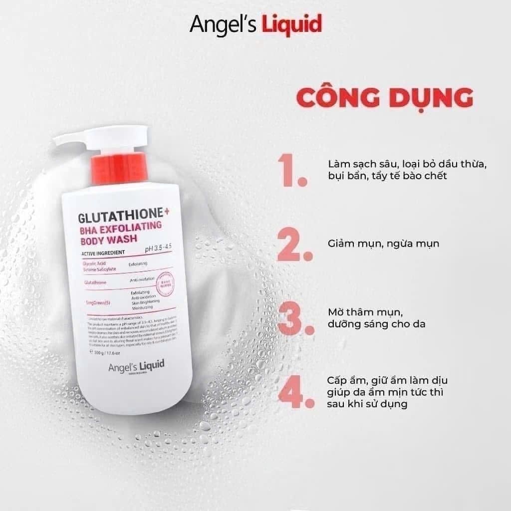  Sữa Tắm Angel’s Liquid Glutathione giảm mụn và làm sáng da BKHEKR-9393 