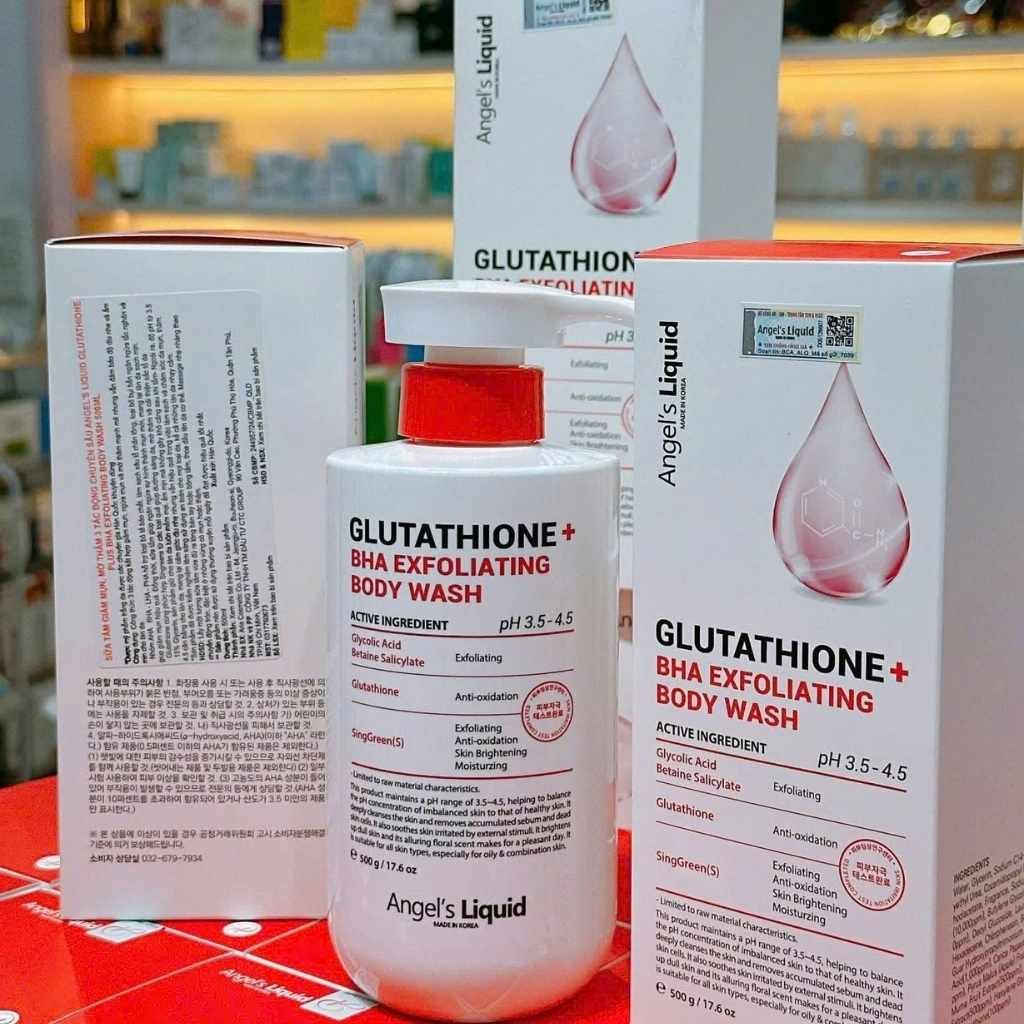  Sữa Tắm Angel’s Liquid Glutathione giảm mụn và làm sáng da BKHEKR-9393 
