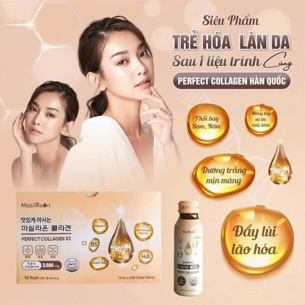  Nước Uống Collagen Perfect Collagen X3 Masilraon Hàn Quốc BKHEKR-9395 