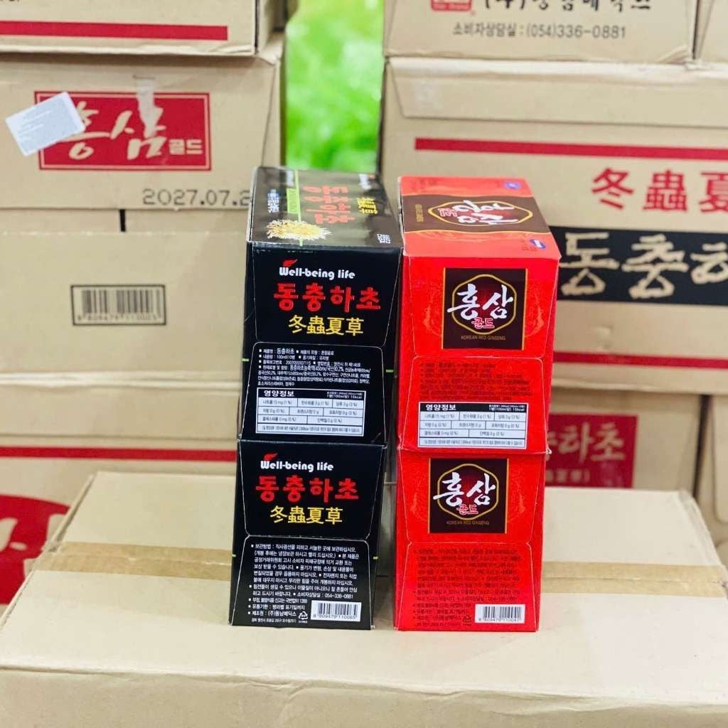  Nước Hồng Sâm Và Nước Đông Trùng Hạ Thảo Well-being Life Hàn Quốc BKHEKR-9439 