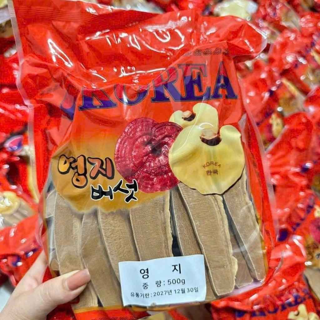  Nấm Linh Chi Thái Lát Túi Đỏ Thượng Hạng Nội Địa Hàn Quốc BKHEKR-9441 