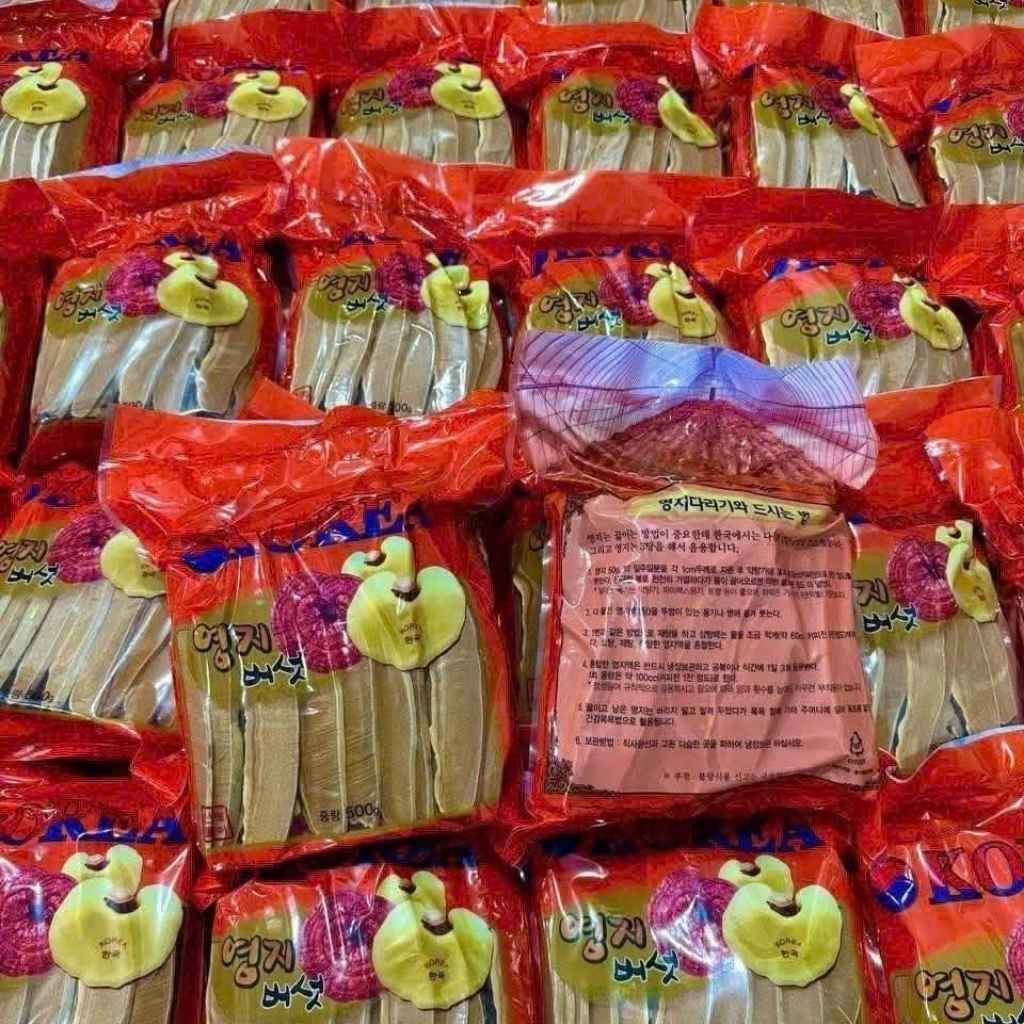  Nấm Linh Chi Thái Lát Túi Đỏ Thượng Hạng Nội Địa Hàn Quốc BKHEKR-9441 