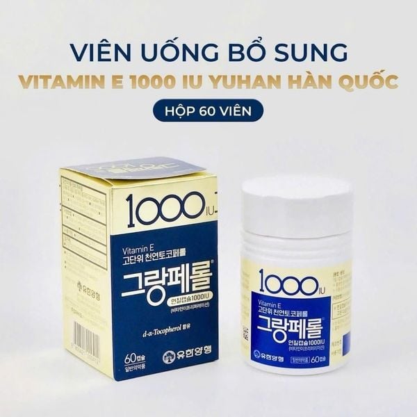  Vitamin E Hàn Quốc 1000IU Hộp 60 Viên BKHEKR-9446 