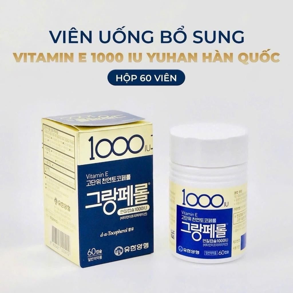  Vitamin E Hàn Quốc 1000IU Hộp 60 Viên BKHEKR-9446 