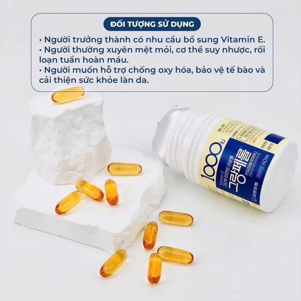  Vitamin E Hàn Quốc 1000IU Hộp 60 Viên BKHEKR-9446 