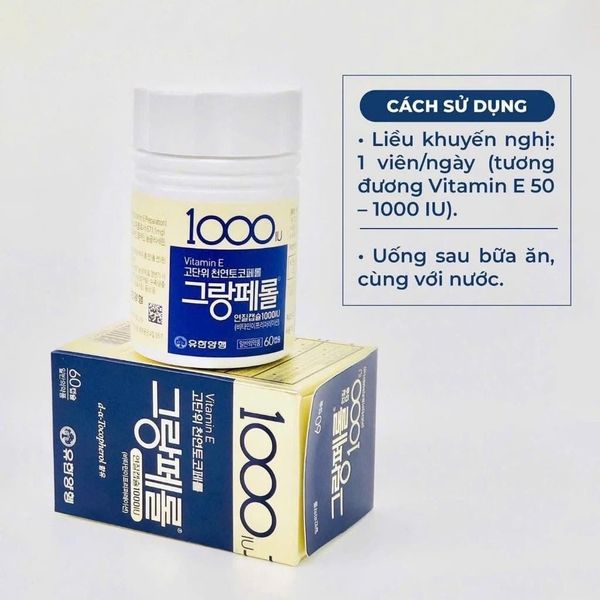  Vitamin E Hàn Quốc 1000IU Hộp 60 Viên BKHEKR-9446 