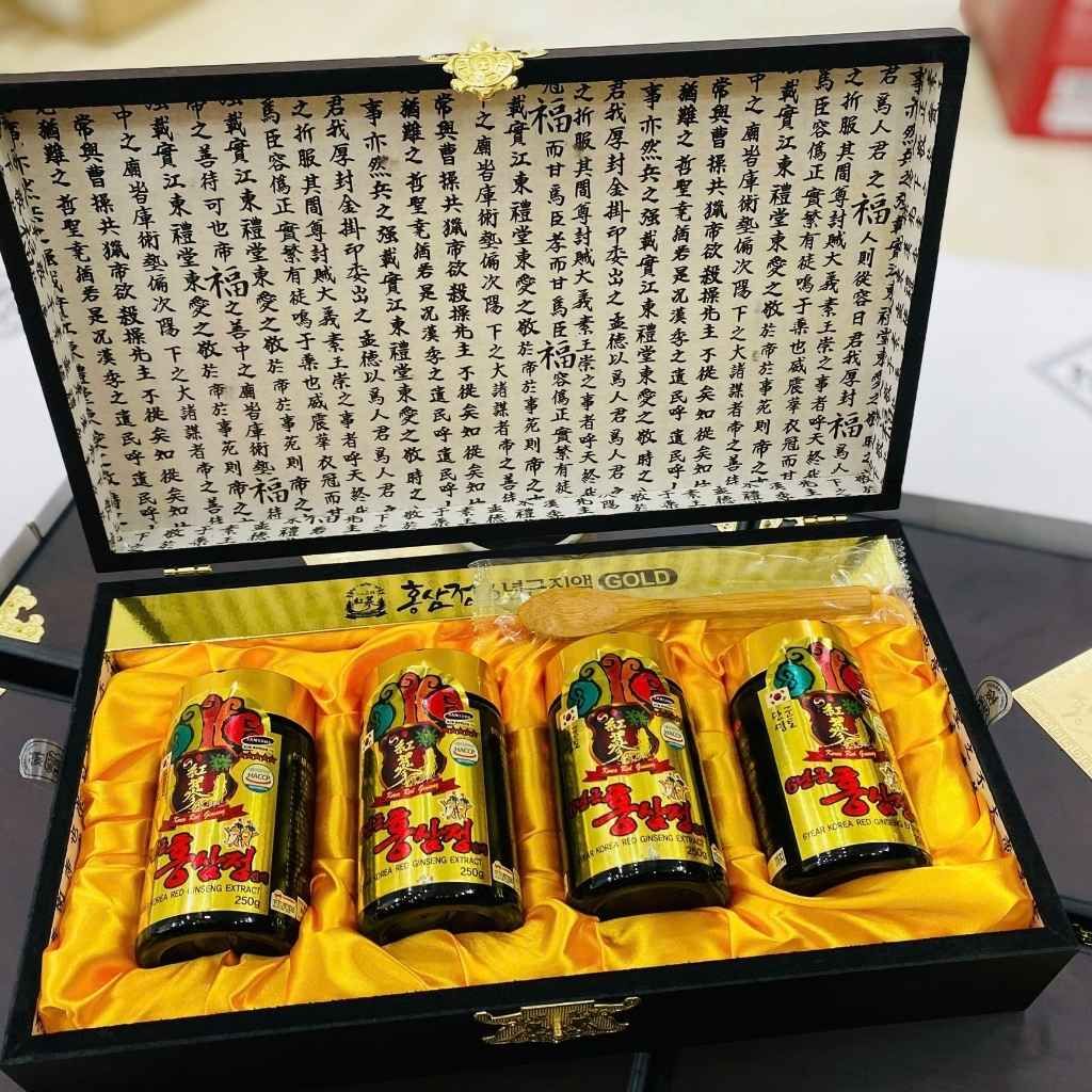  Cao Hồng Sâm Hộp Gỗ Kanghwa 4 Lọ BKHEKR-9449 