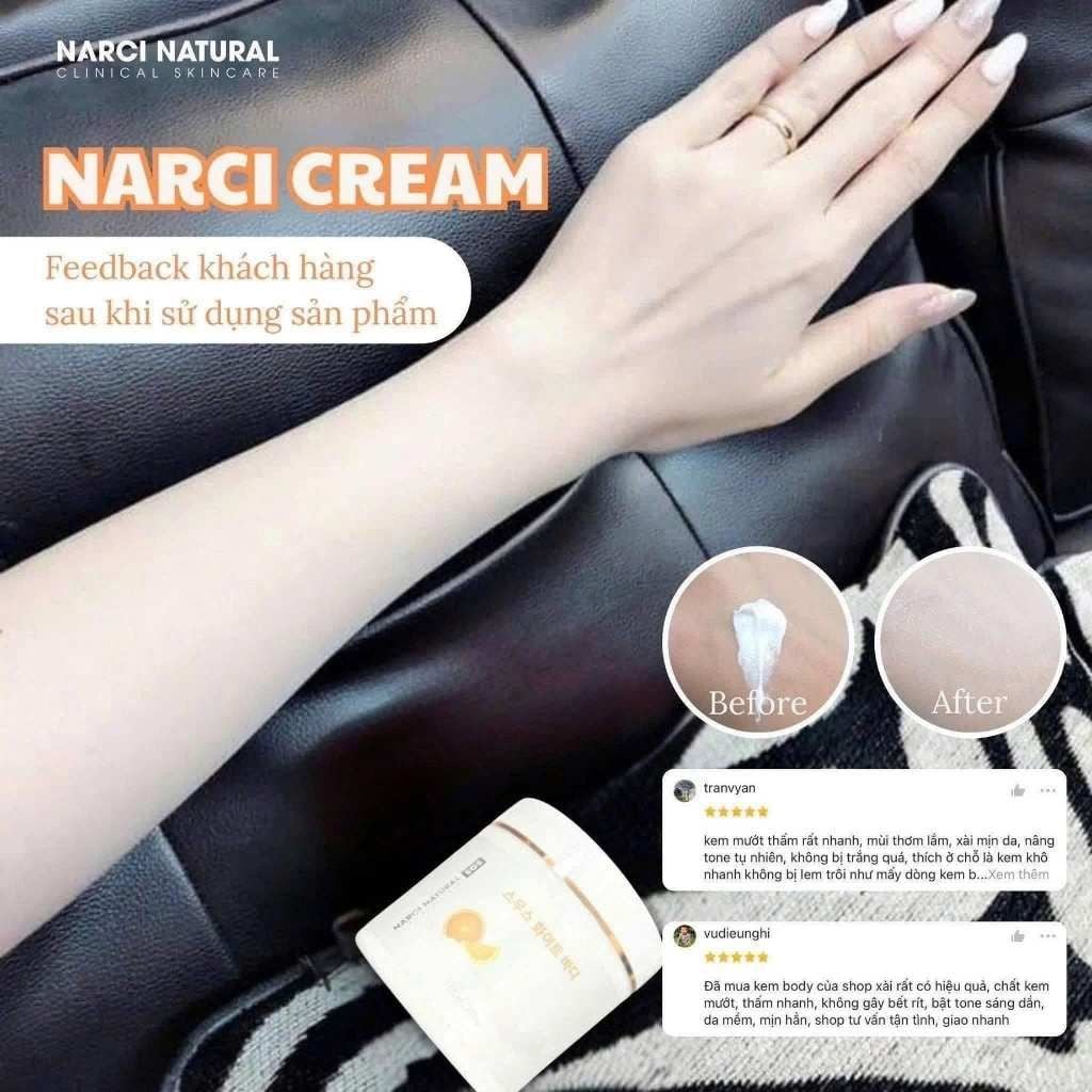  Kem Dưỡng Da Body Narci Natural Smooth White Body 200g BKHEKR-9452 
