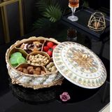  Khay Bánh Kẹo Sứ Châu Âu Đính Đá Sang Trọng BKHFCN-9007 