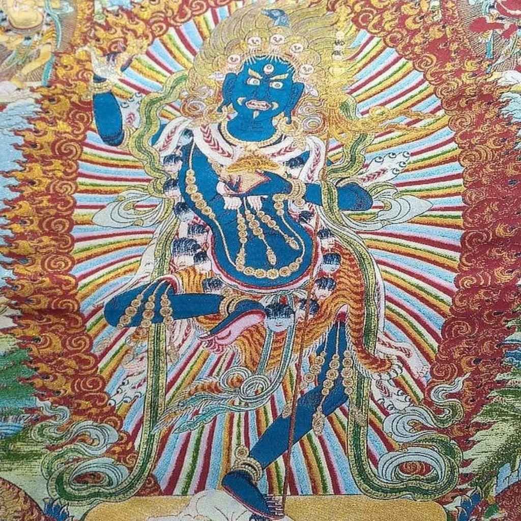  Tranh Phật Thêu Kim Sa Gấm Cao Cấp Trang Nghiêm BKHFCN-9008 