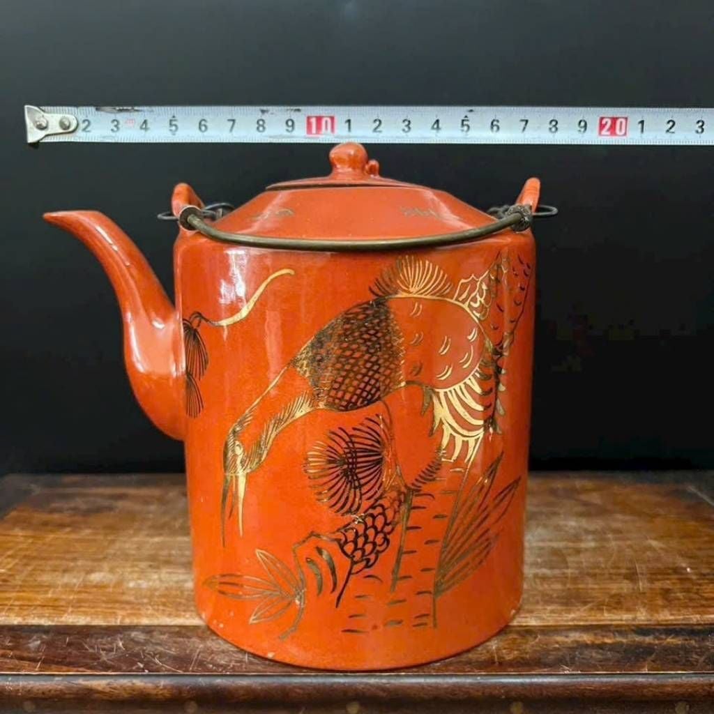  Ấm Tích Cổ Vẽ Vàng Tàu Xưa Sưu Tầm Độc Lạ BKHFCN-9013 