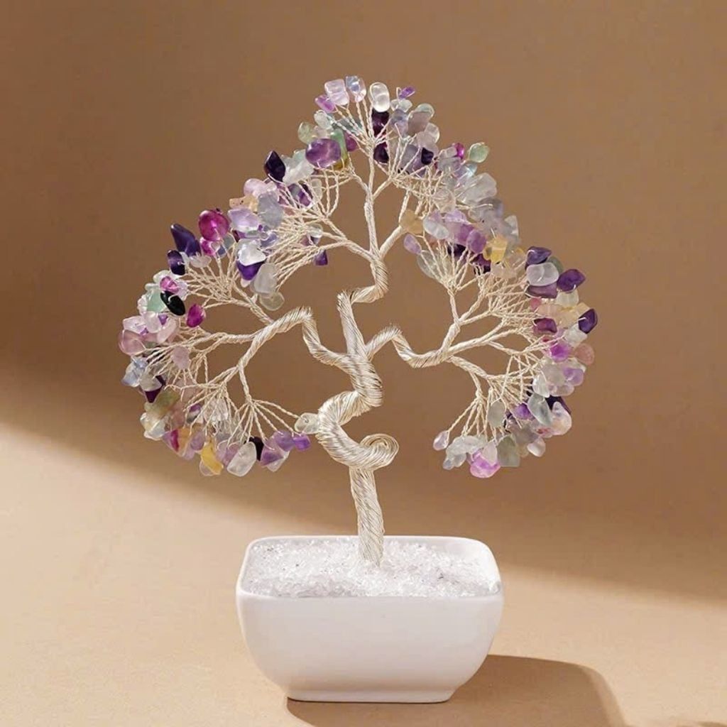  Cây Thạch Anh Tím Tài Lộc Dáng Bonsai BKHFCN-9017 