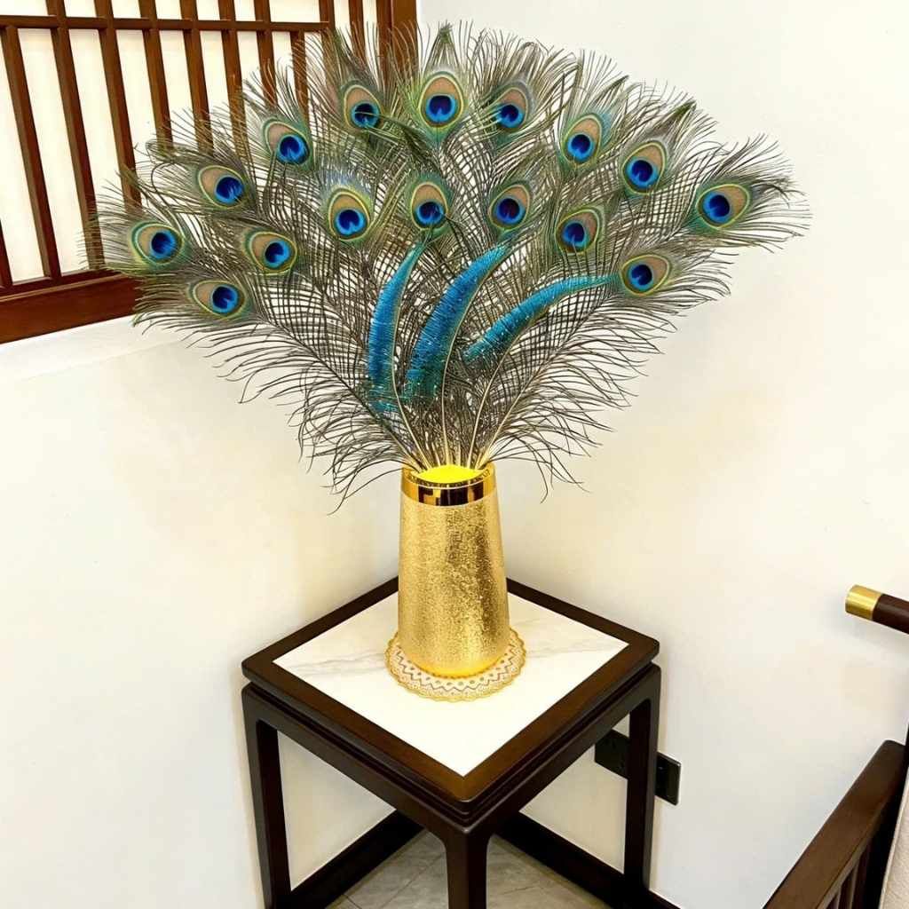  Lông Đuôi Công Tự Nhiên Trang Trí BKHFCN-9018 