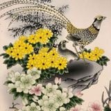  Tranh Sứ Khung Gỗ Tích Cẩm Thượng Thiêm Hoa Cổ Sưu Tầm BKHFCN-9024 