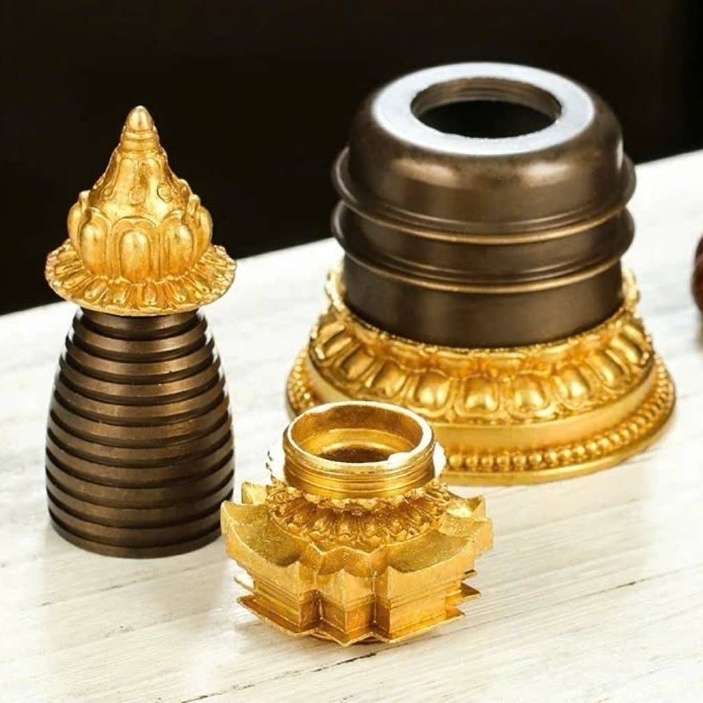  Tháp Xá Lợi Đồng Mạ Vàng Thánh Tích Tây Tạng BKHFCN-9027 