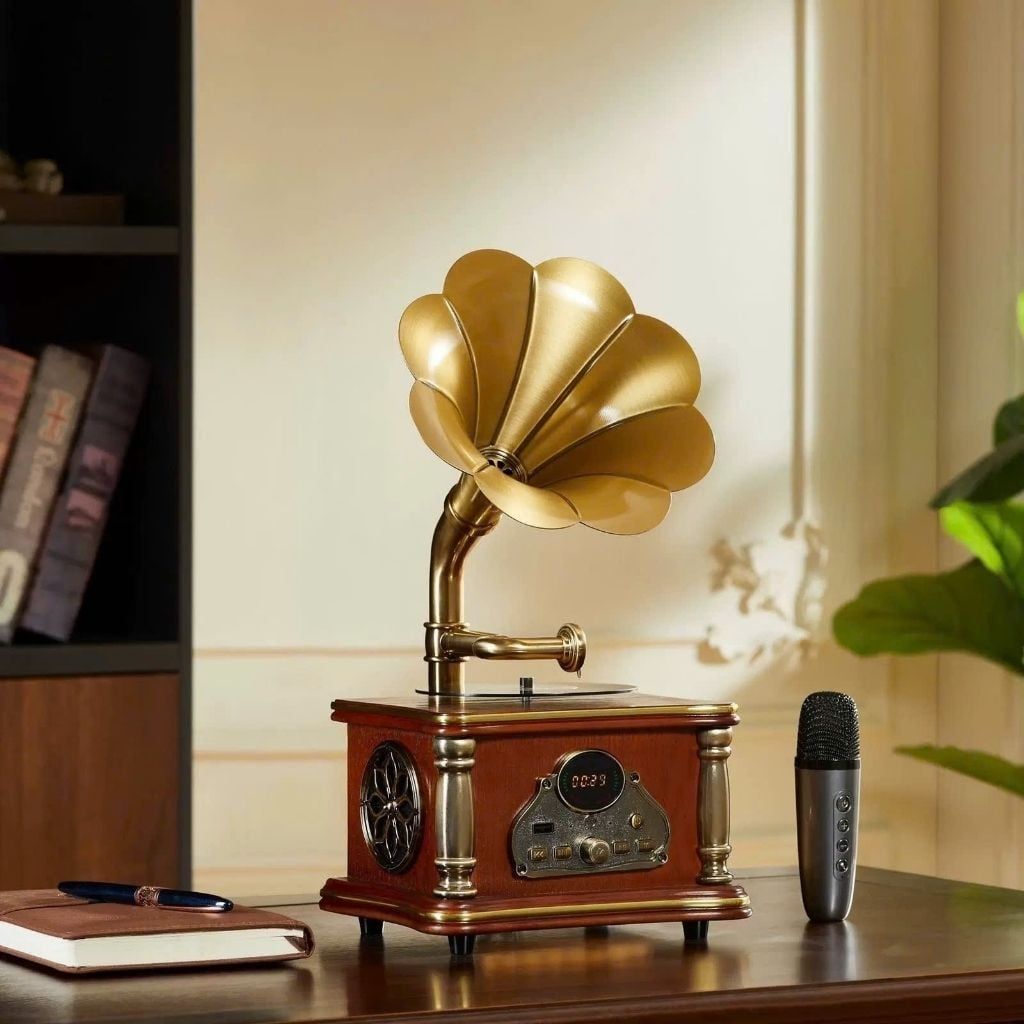  Loa Bluetooth Máy Hát Đĩa Than Cổ Otino Phong Cách Retro BKHFCN-9029 