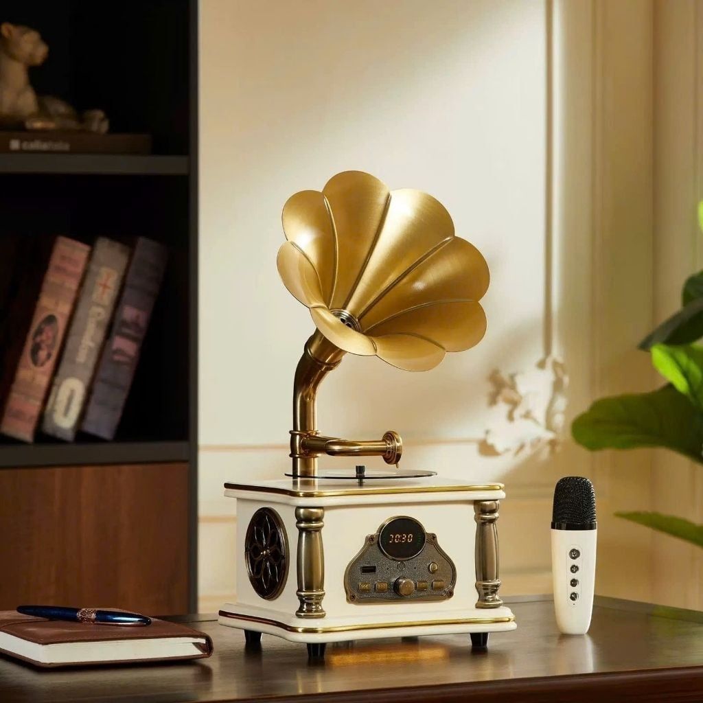  Loa Bluetooth Máy Hát Đĩa Than Cổ Otino Phong Cách Retro BKHFCN-9029 