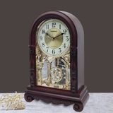  Đồng Hồ Để Bàn Vỏ Gỗ Giả Cổ Có Con Lắc Sang Trọng BKHFCN-9051 