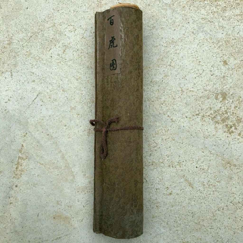  Tranh Cuộn Giấy Xuyên Cổ Bách Hổ Đồ Phong Thủy Sưu Tầm BKHFCN-9054 