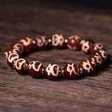  Vòng Tay Hạt Dzi Sao Đá Mã Não Đỏ Tự Nhiên Tây Tạng BKSTCN-9346 