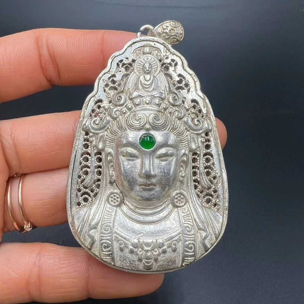  Mặt Dây Chuyền Quan Âm Bằng Bạc BKJECN-9268 