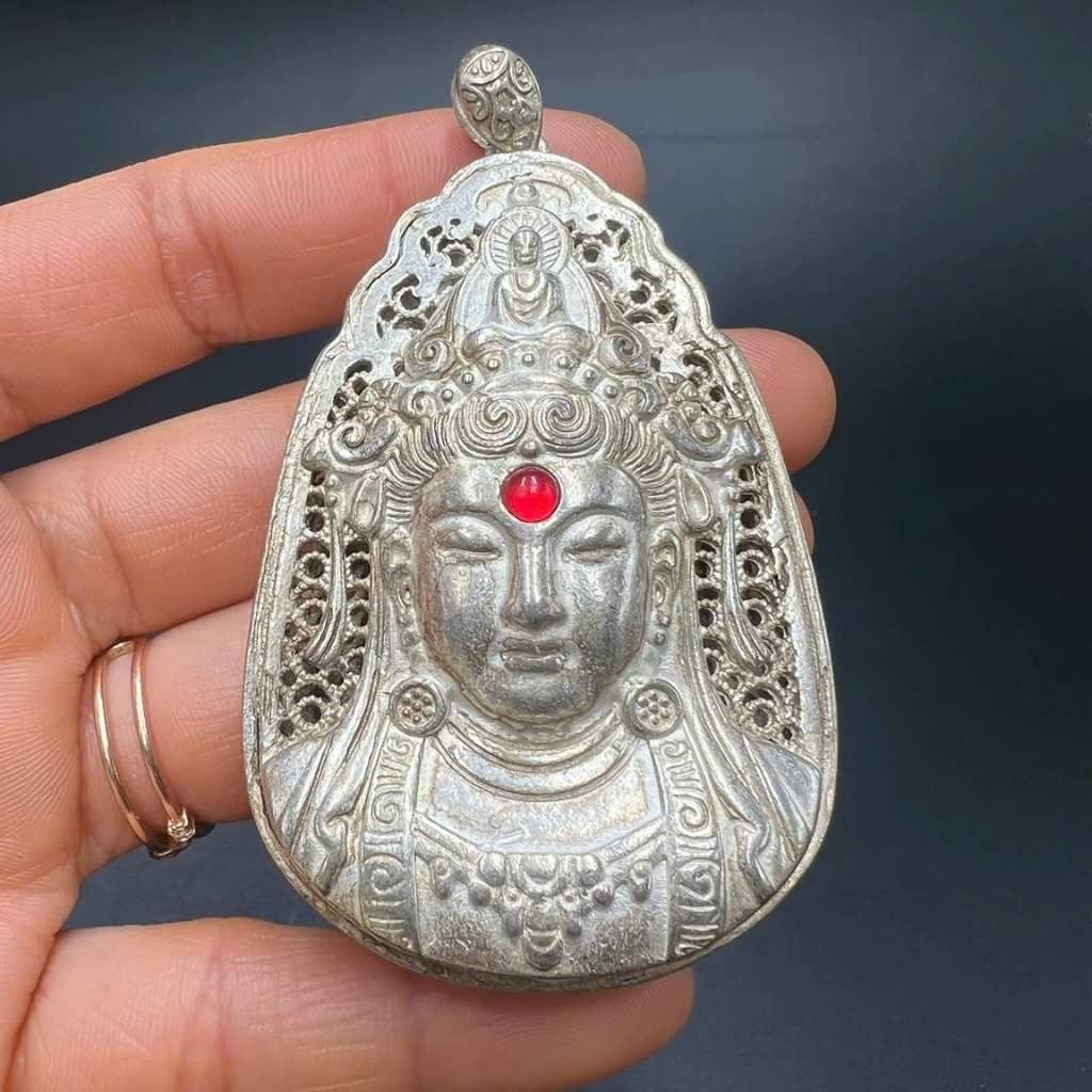  Mặt Dây Chuyền Quan Âm Bằng Bạc BKJECN-9268 