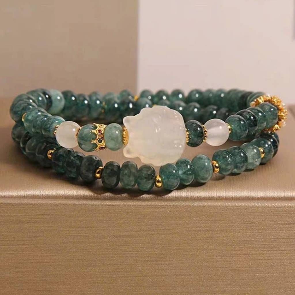  Vòng Tay Ngọc Bích Xanh Nước Biển Tự Nhiên Loại A BKJECN-9275 