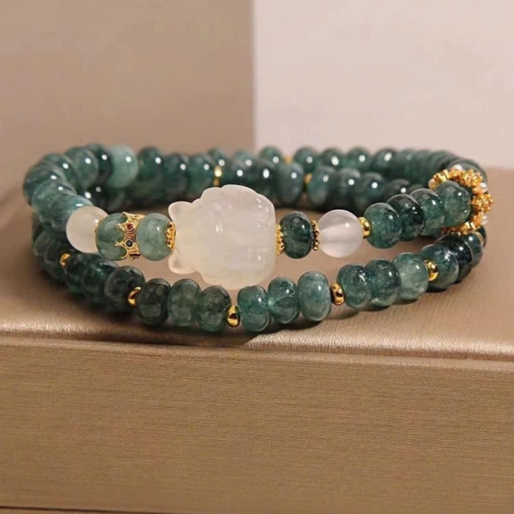  Vòng Tay Ngọc Bích Xanh Nước Biển Tự Nhiên Loại A BKJECN-9275 