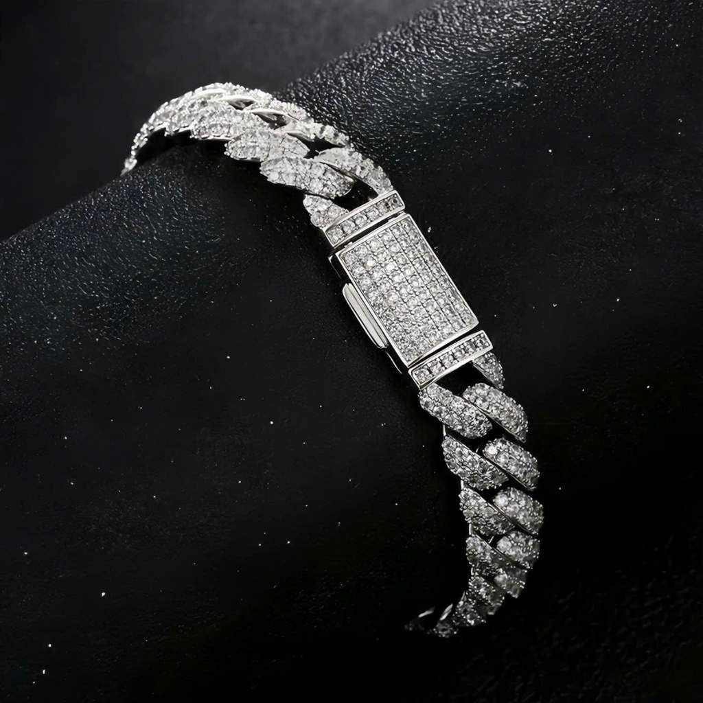  Vòng Tay Cuba Moissanite Bạc S925 BKJECN-9282 