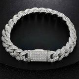  Vòng Tay Cuba Moissanite Bạc S925 BKJECN-9282 