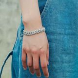  Vòng Tay Cuba Moissanite Bạc S925 BKJECN-9282 