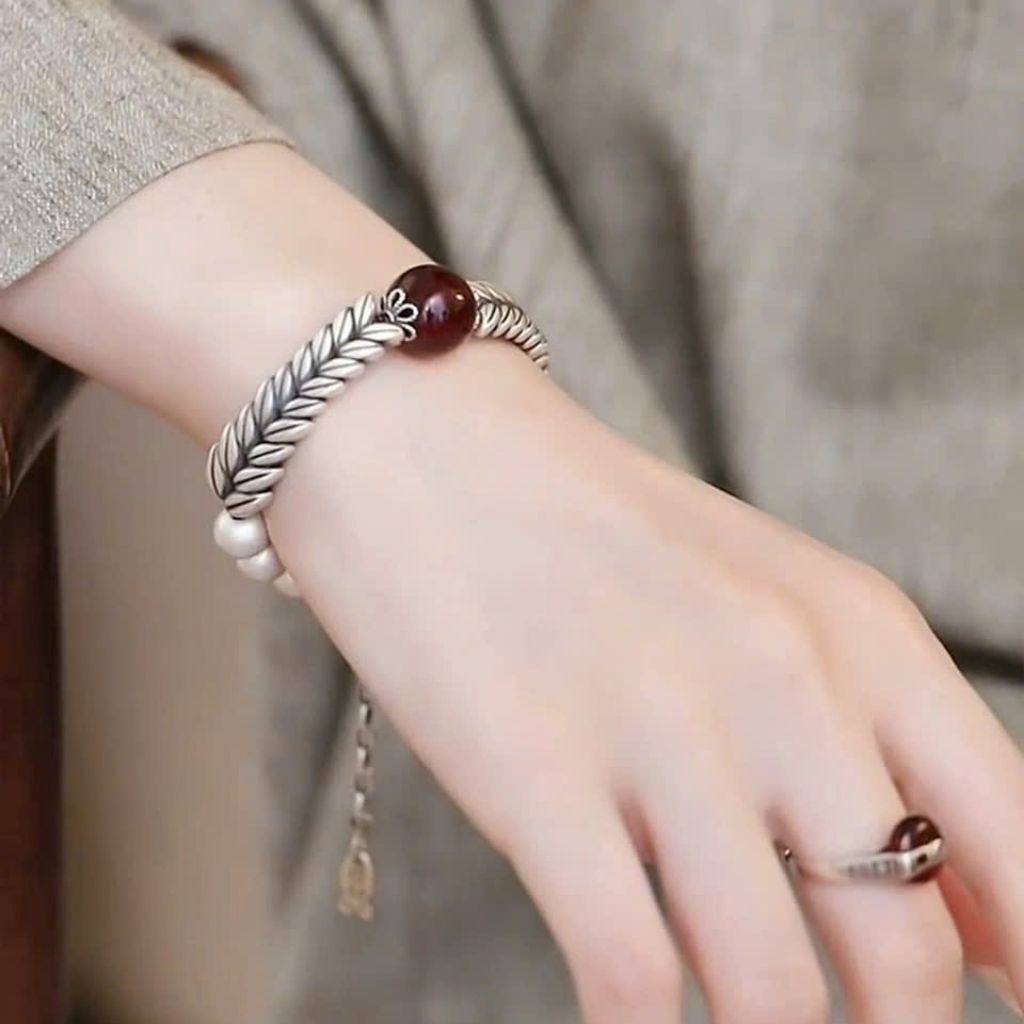  Vòng tay bạc đính ngọc BKJECN-9283 