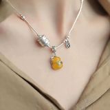  Dây Chuyền Bạc Mặt Tượng Mèo Thần Tài BKJECN-9284 