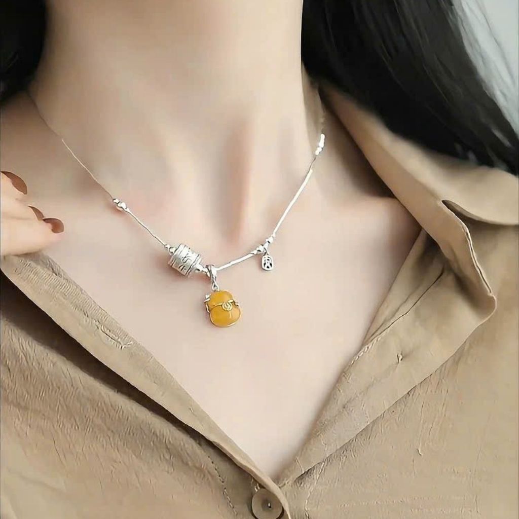  Dây Chuyền Bạc Mặt Tượng Mèo Thần Tài BKJECN-9284 