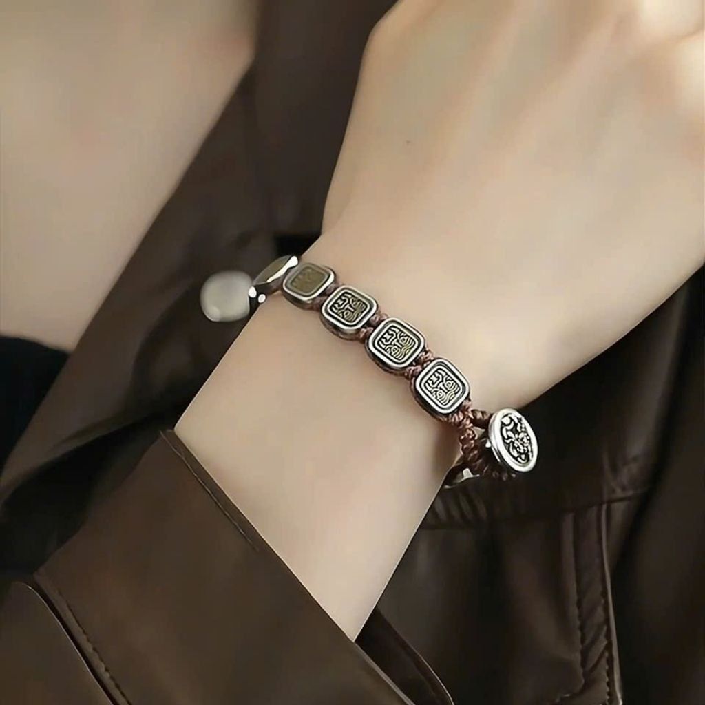  Vòng tay Gỗ Mix Bạc sang trọng BKJECN-9285 