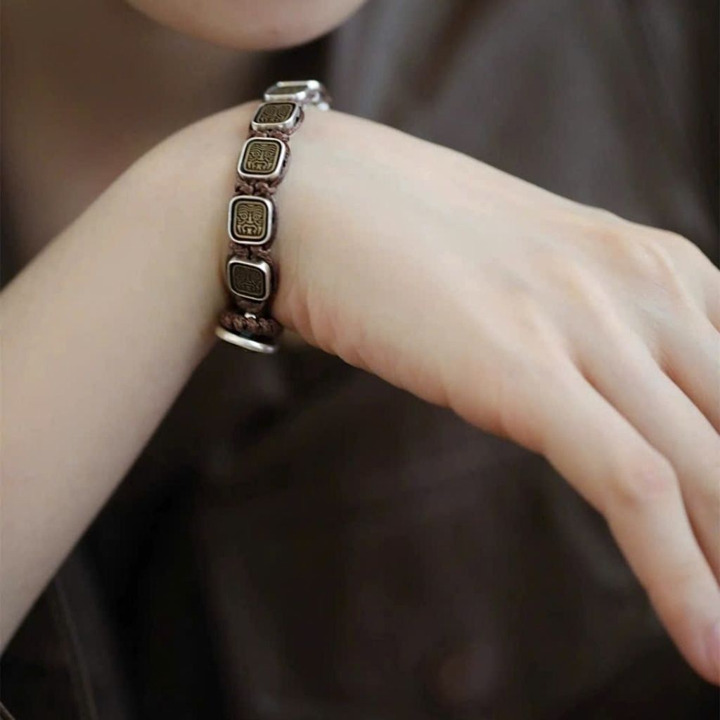  Vòng tay Gỗ Mix Bạc sang trọng BKJECN-9285 