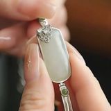  Vòng tay ngọc bọc bạc 925 BKJECN-9289 