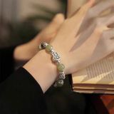  Vòng tay ngọc bọc bạc 925 BKJECN-9290 