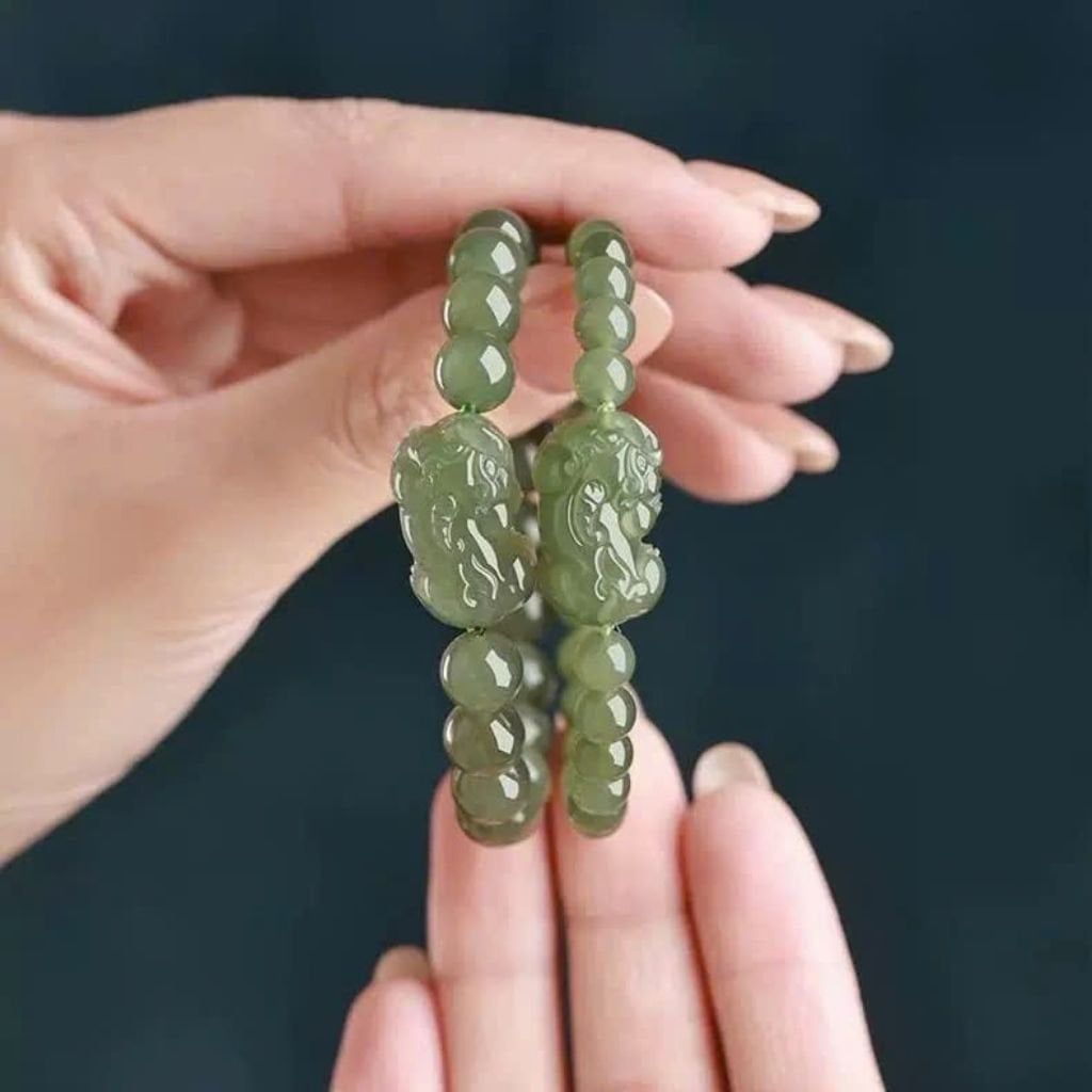  Vòng Tay Ngọc Bích Linh Vật Tỳ Hưu BKJECN-9292 