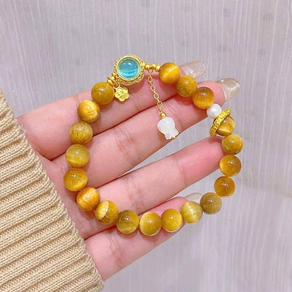  Vòng Tay Mắt Hổ Mix Ngọc BKJECN-9296 