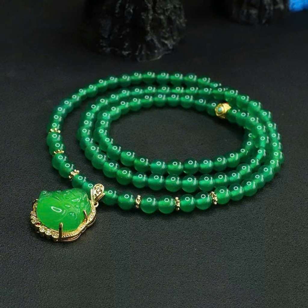  Mạt dây chuyền Lục Bảo Mặt Phật Di Lặc BKJECN-9298 