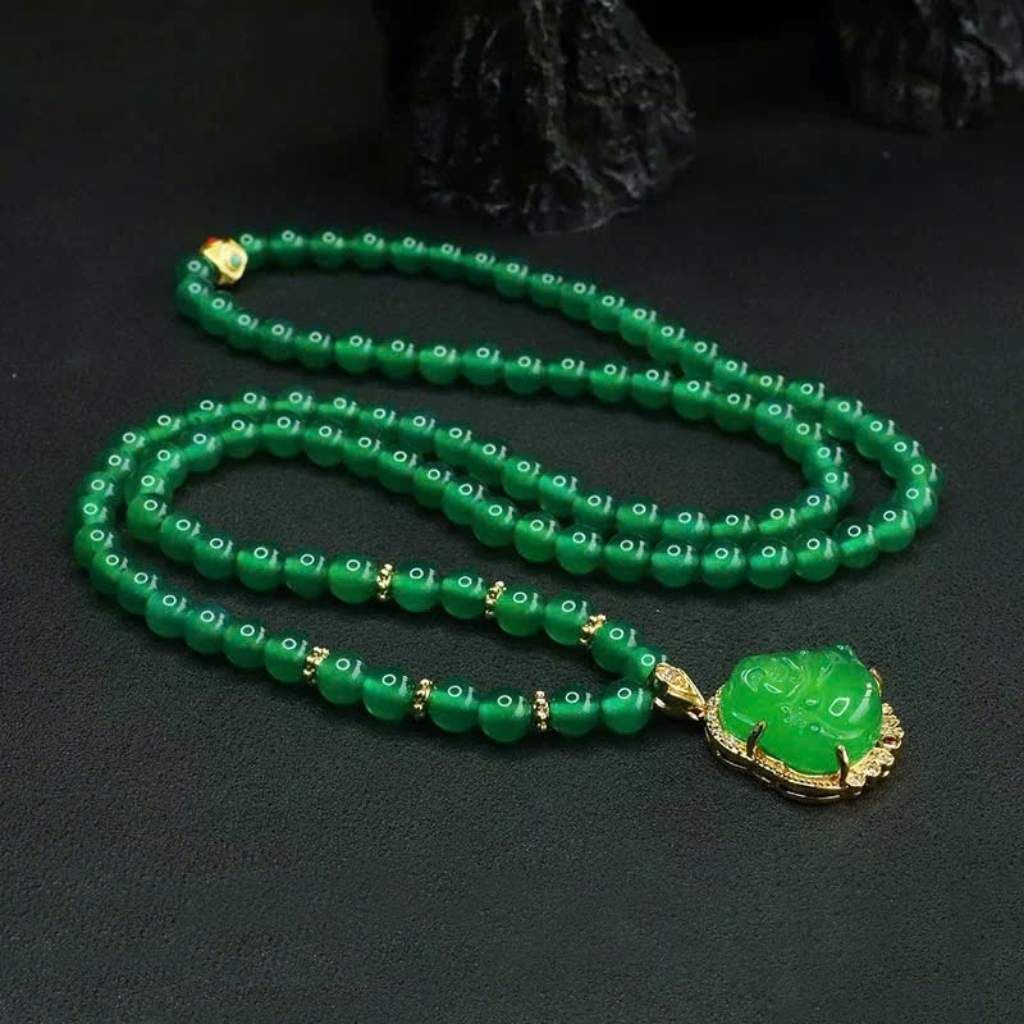  Mạt dây chuyền Lục Bảo Mặt Phật Di Lặc BKJECN-9298 