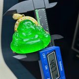  Mặt ngọc di lặc ngọc bích đính đá BKJECN-9303 