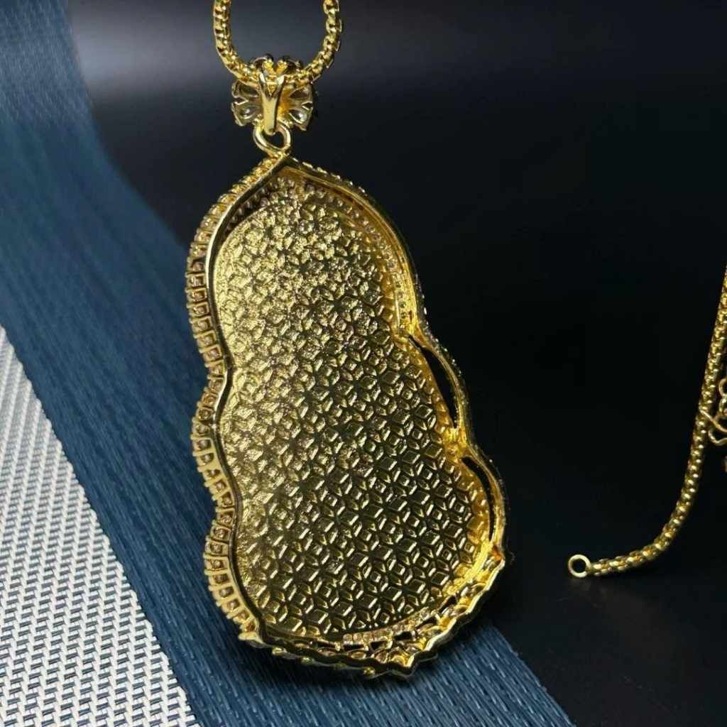  Mặt dây chuyền Quan Âm ngọc lục bảo BKJECN-9304 