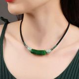  Dây Chuyền Ngọc Bích chạm khắc Thủ Công BKJECN-9308 