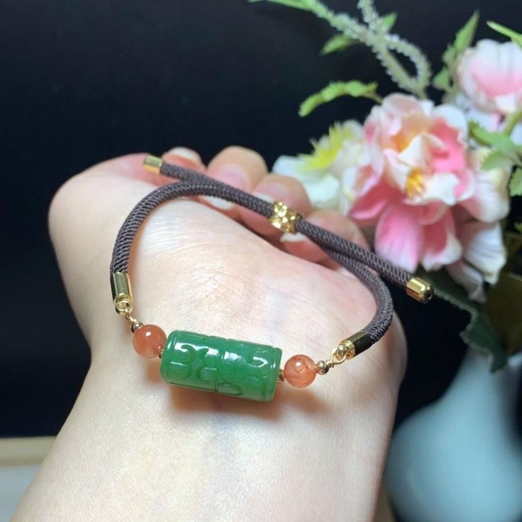  Vòng tay Dây Dù ngọc bích tự nhiên BKJECN-9310 