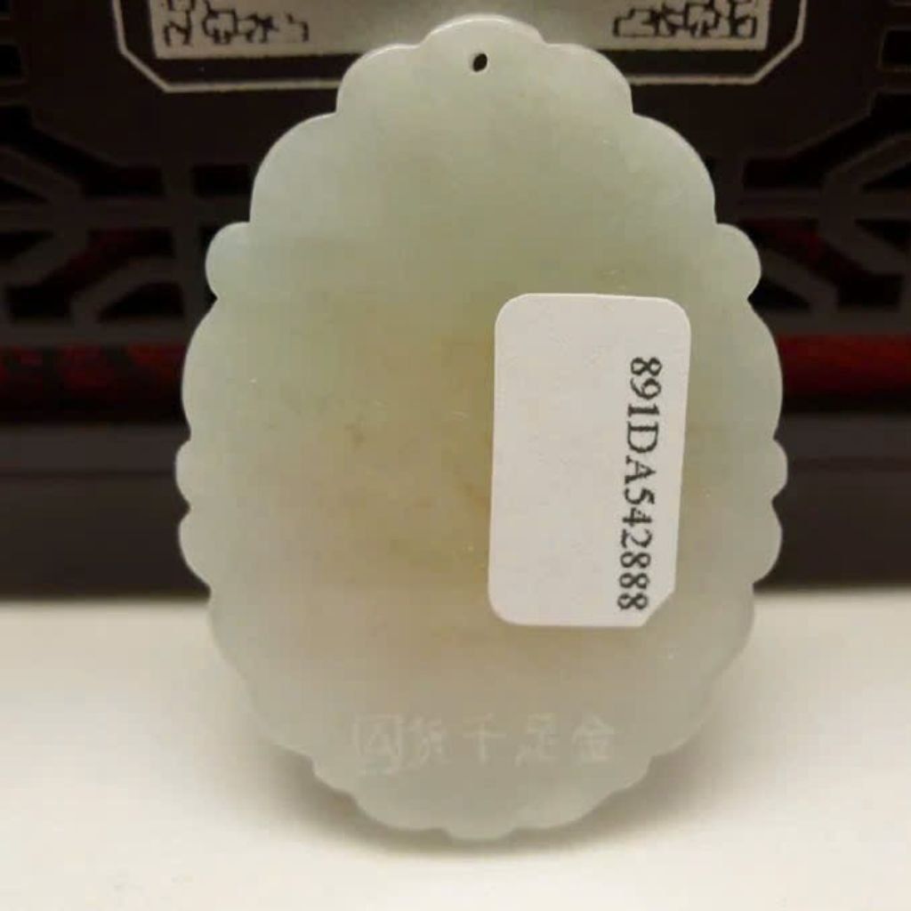  Mặt Dây Chuyền Phật Di Lặc Ngọc Bích Viền Vàng BKJECN-9312 